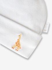 JoJo Maman Bébé White Giraffe Baby Hat - Image 2 of 2