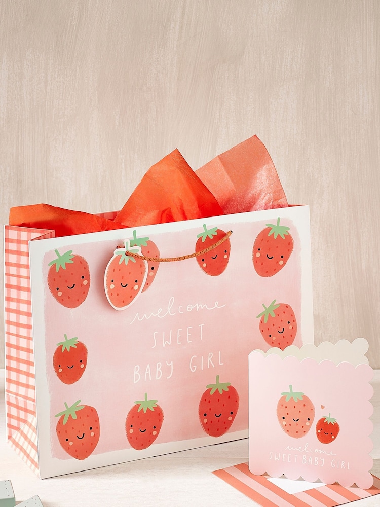 Pink Strawberry's Gift Bag and Card Set - Image 1 of 3