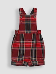 JoJo Maman Bébé Red Tartan Dungarees & Body Set - Image 2 of 4