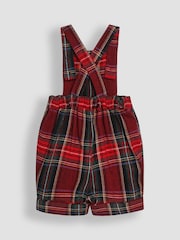 JoJo Maman Bébé Red Tartan Dungarees & Body Set - Image 3 of 4