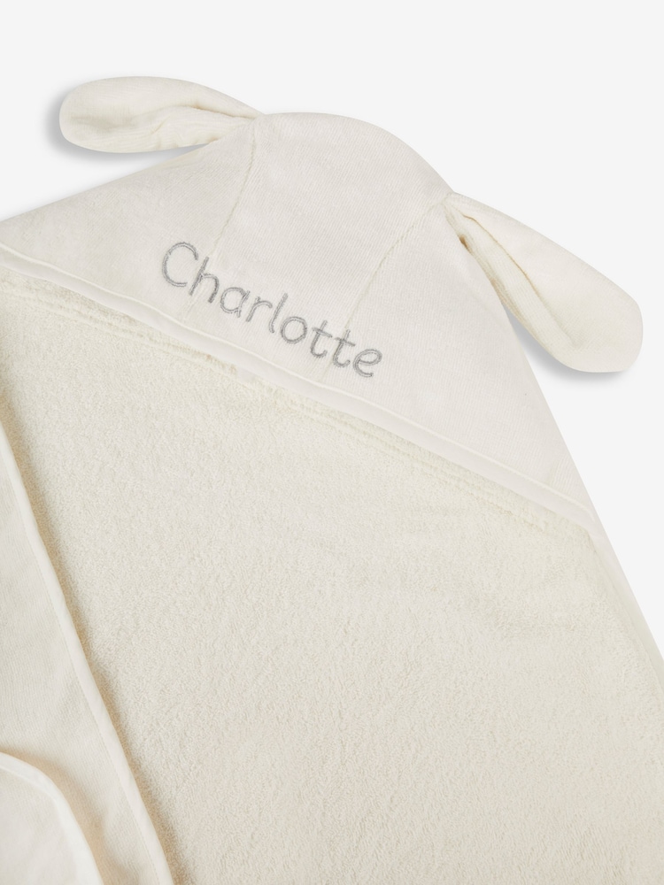 JoJo Maman Bébé Personalised Bunny Hooded Towel - Image 3 of 3