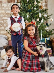 JoJo Maman Bébé Red Tartan Dog Bow Tie - Image 1 of 5