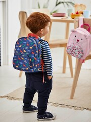 JoJo Maman Bébé Blue Dino Printed Toddler Backpack - Image 1 of 5