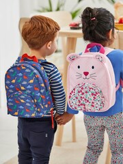 JoJo Maman Bébé Blue Dino Printed Toddler Backpack - Image 3 of 5