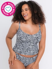 Curvy Kate Print Sundown Black Tankini - Image 1 of 4
