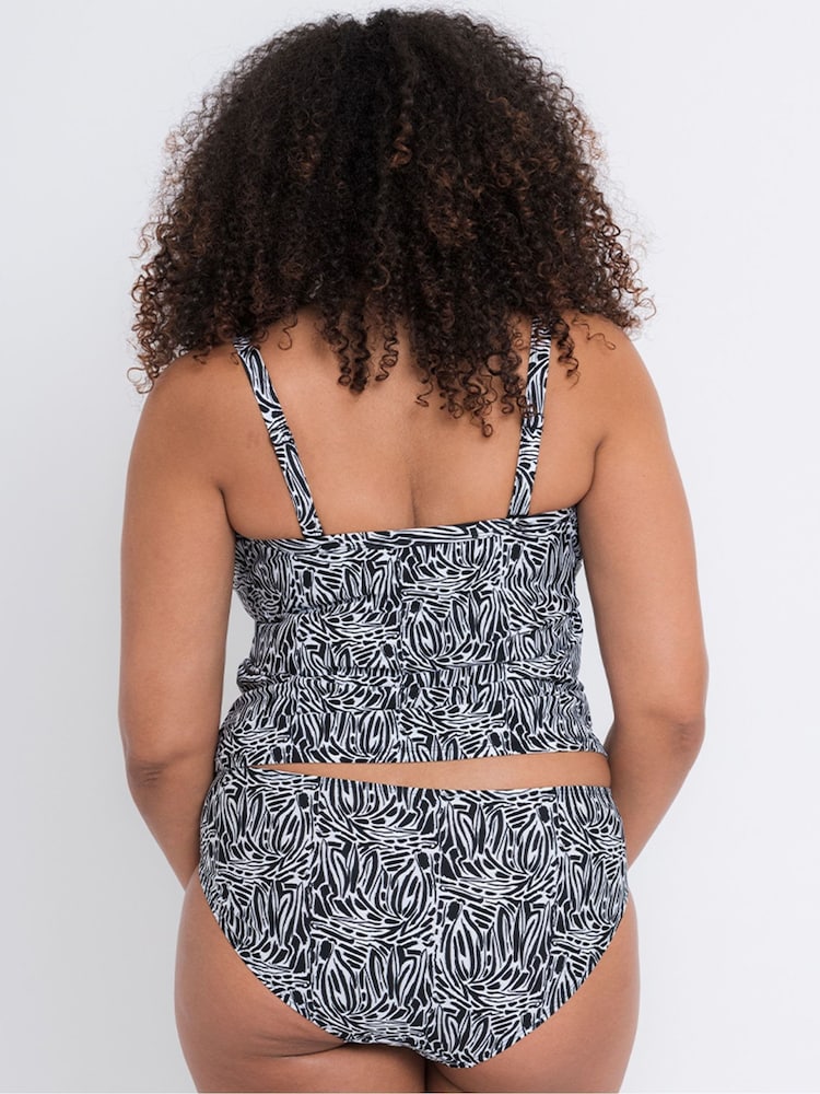 Curvy Kate Print Sundown Black Tankini - Image 2 of 4