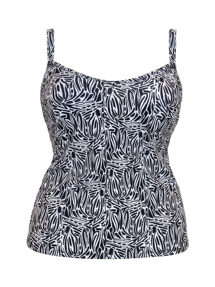 Curvy Kate Print Sundown Black Tankini - Image 4 of 4