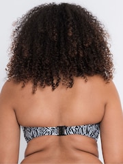 Curvy Kate Print Sundown Bandeau Black Bikini Top - Image 2 of 4