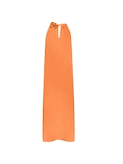 Ro&Zo Orange Satin Twist Neck Dress - Image 4 of 4