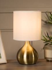 Searchlight Antique Brass Lucerne Touch Table Lamp - Image 1 of 4