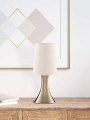 Searchlight Antique Brass Lucerne Touch Table Lamp - Image 1 of 3