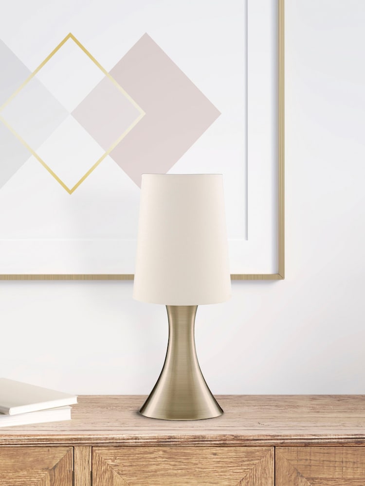 Searchlight Antique Brass Lucerne Touch Table Lamp - Image 1 of 3