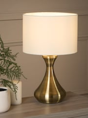 Searchlight Antique Brass Lucerne Touch Table Lamp - Image 1 of 4