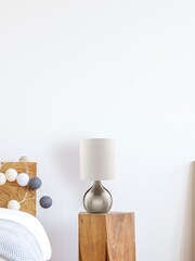 Searchlight Silver Lucerne Satin Touch Table Lamp - Image 1 of 3