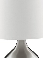 Searchlight Silver Lucerne Satin Touch Table Lamp - Image 3 of 3