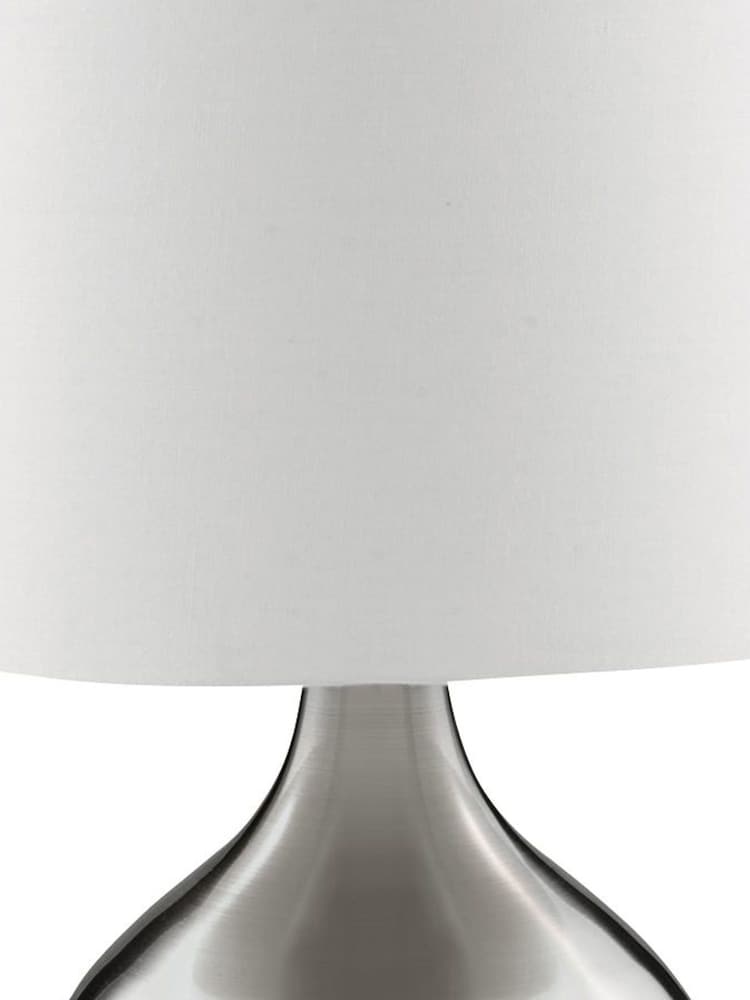 Searchlight Silver Lucerne Satin Touch Table Lamp - Image 3 of 3