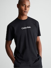 Calvin Klein Black Slim Fit 100% Cotton Logo Comfort T-Shirt - Image 1 of 4