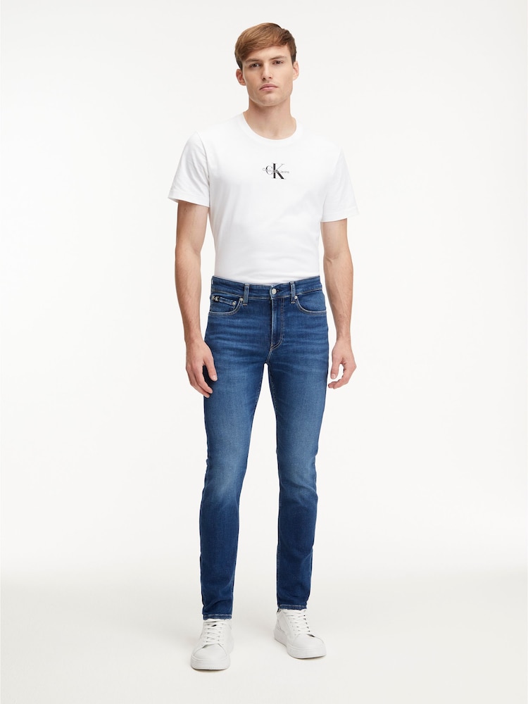 Calvin Klein Blue Slim Taper Jeans - Image 2 of 5