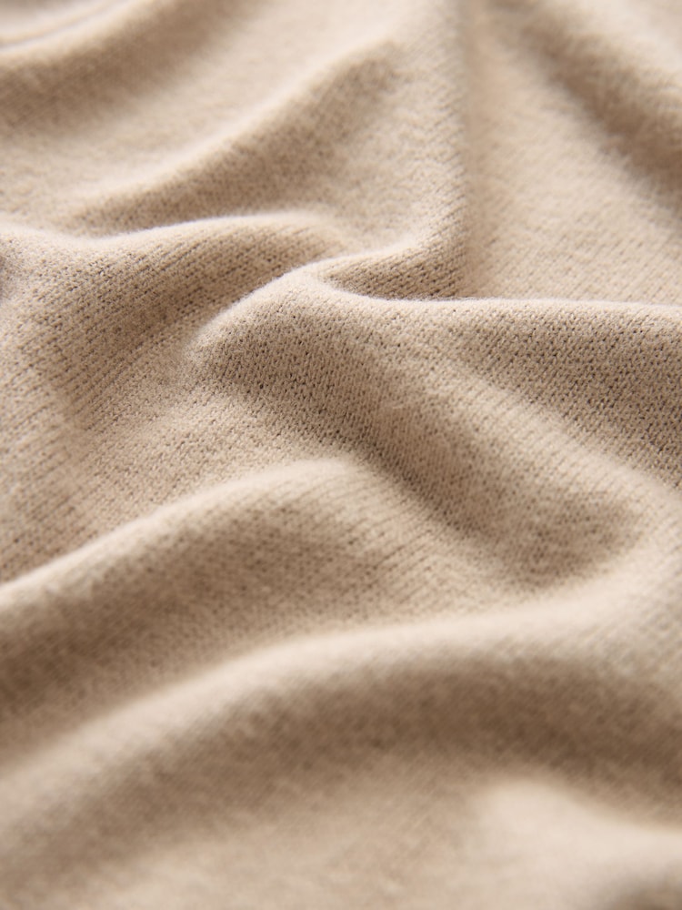 Mole Brown Cosy Short Sleeve Crew Neck Jumper - Image 6 of 6