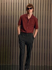 Black EDIT Oversized Tuxedo Suit Trousers - Image 1 of 9