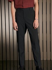 Black EDIT Oversized Tuxedo Suit Trousers - Image 3 of 9