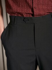 Black EDIT Oversized Tuxedo Suit Trousers - Image 4 of 9