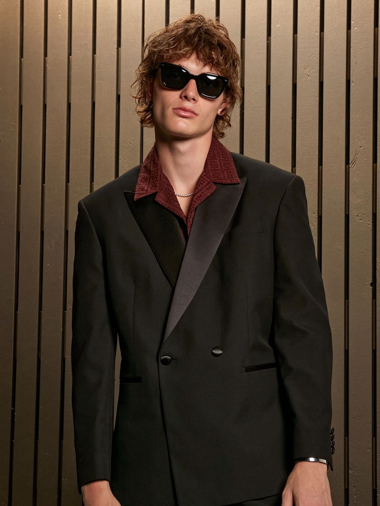 Black EDIT Oversized Suit Jacket - Image 1 of 13