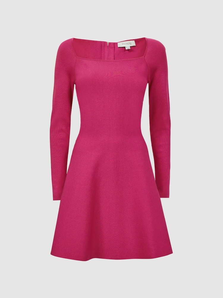 Florere Knitted Skater Mini Dress - Image 2 of 5