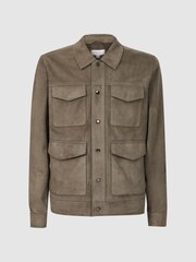 Reiss Sage Ballina Suede Pocket Front Jacket - Image 2 of 5