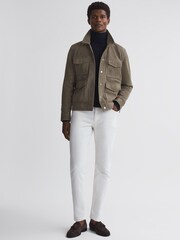 Reiss Sage Ballina Suede Pocket Front Jacket - Image 3 of 5