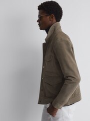 Reiss Sage Ballina Suede Pocket Front Jacket - Image 4 of 5