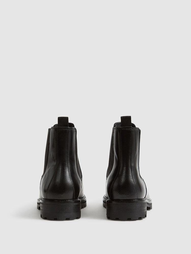Reiss Black Chiltern Leather Chelsea Boots - Image 5 of 5