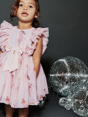 Pink Mesh Party Dress (3mths-7yrs) - Image 1 of 6