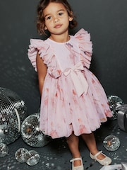 Pink Mesh Party Dress (3mths-7yrs) - Image 2 of 6