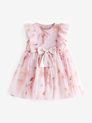 Pink Mesh Party Dress (3mths-7yrs) - Image 4 of 6