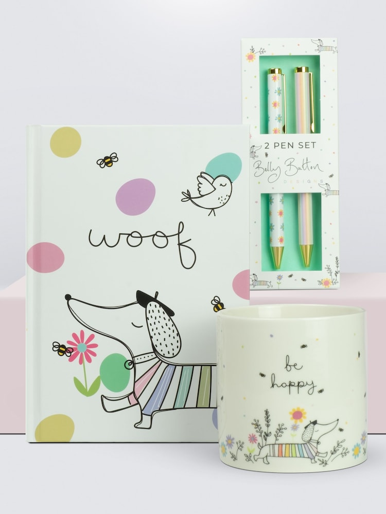 Belly Button Designs Jolie Sausage Dog Notebook Pen & Pot Set - Image 1 of 3