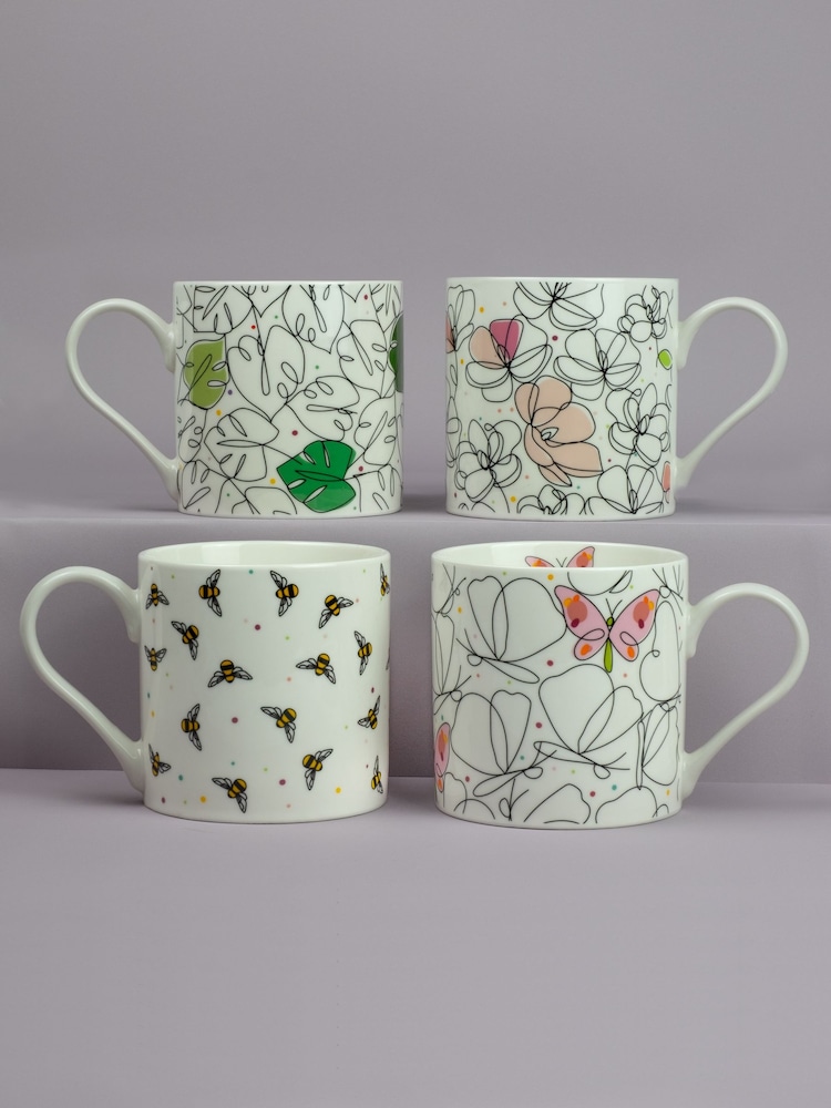 Belly Button Designs Mobius Set Of 4 Mugs - Image 1 of 3