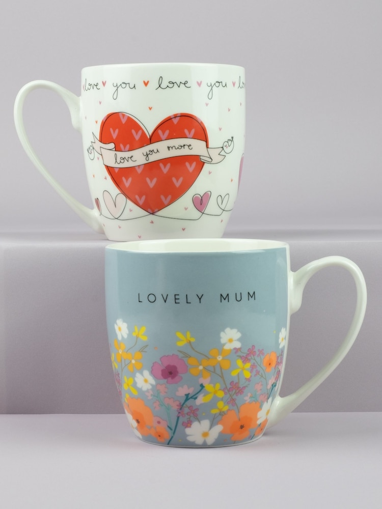 Belly Button Designs Set of 2 Lovely Mum Mug Set - Image 1 of 1 Belly Button Designs Set of 2 Lovely Mum Mug Set - Image 1 of 1