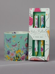Belly Button Designs Butterfly & Meadow Pen & Pen Pot Set - Image 1 of 1