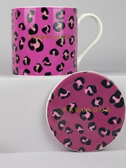 Belly Button Designs Leopard Mug & Coaster Set - Image 1 of 2