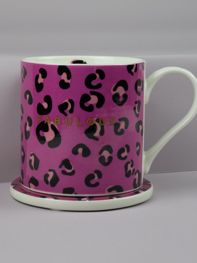 Belly Button Designs Leopard Mug & Coaster Set - Image 2 of 2