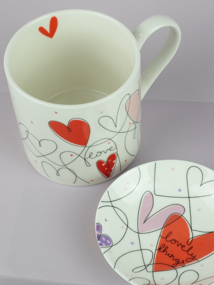 Belly Button Designs Mobius Hearts Trinket Dish & Mug Set - Image 2 of 2