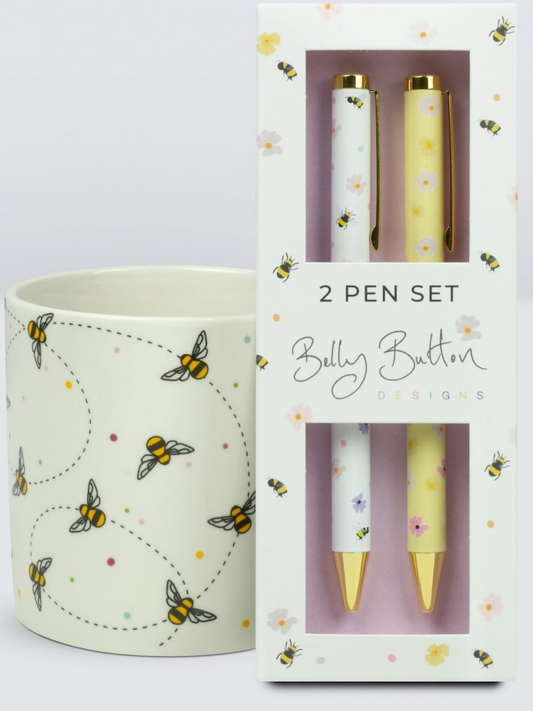 Belly Button Designs Yellow Bee Pen & Pot Set - Image 1 of 1 Belly Button Designs Yellow Bee Pen & Pot Set - Image 1 of 1