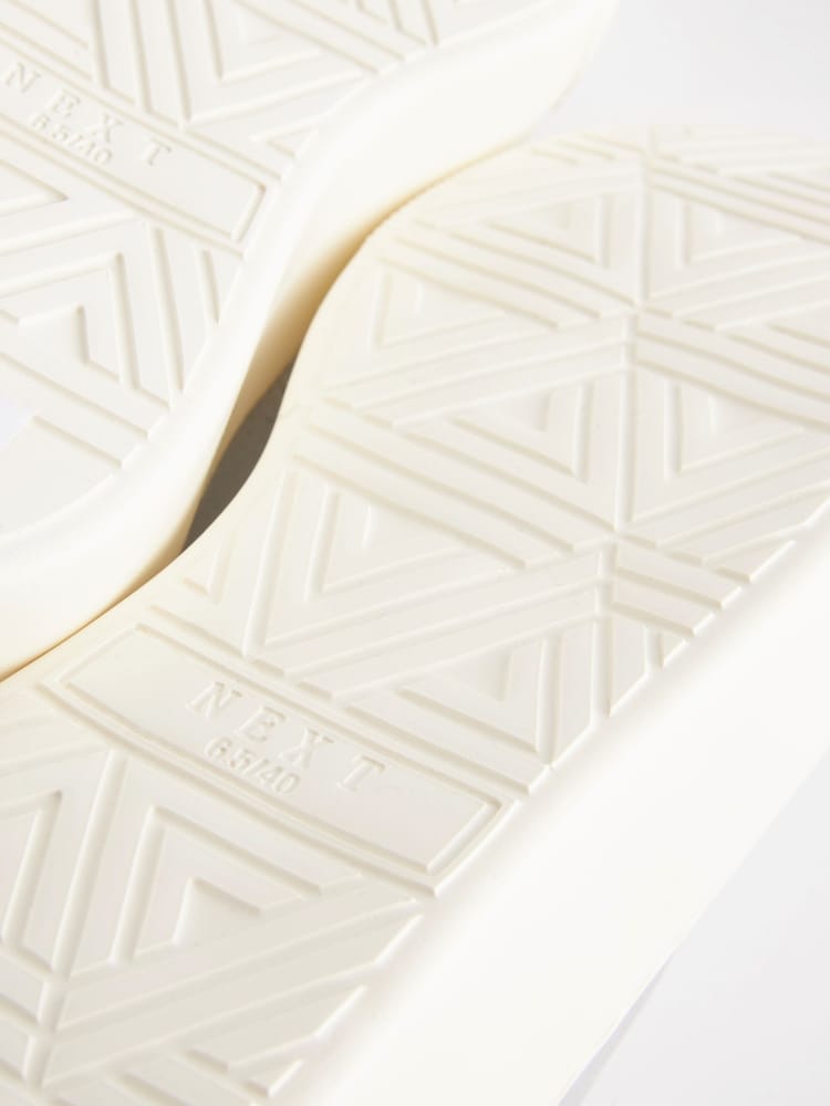 Silver Lace Up Signature Forever Comfort® Leather Chunky Wedge Platform Trainers - Image 7 of 7