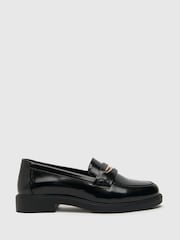 Schuh Wide Fit Luther Patent Loafers - Image 1 of 4