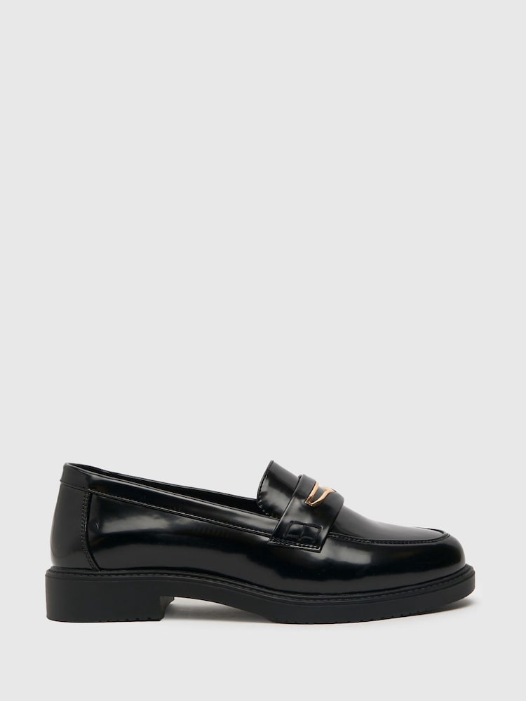 Schuh Wide Fit Luther Patent Loafers - Image 1 of 4 Schuh Wide Fit Luther Patent Loafers - Image 1 of 4