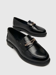 Schuh Wide Fit Luther Patent Loafers - Image 3 of 4
