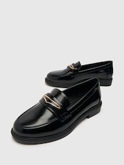 Schuh Wide Fit Luther Patent Loafers - Image 4 of 4
