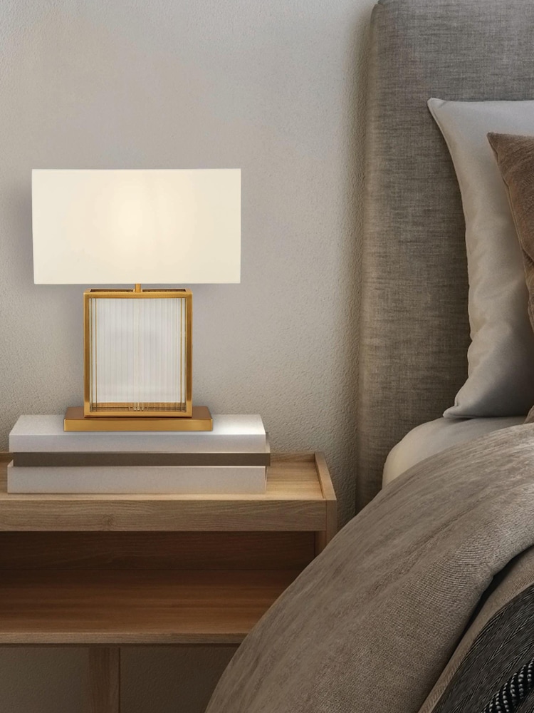 Searchlight Brass Teasel Glass Table Lamp - Image 1 of 3