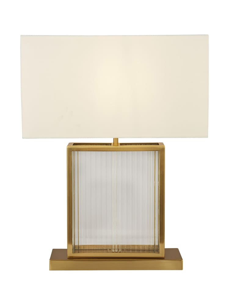 Searchlight Brass Teasel Glass Table Lamp - Image 2 of 3